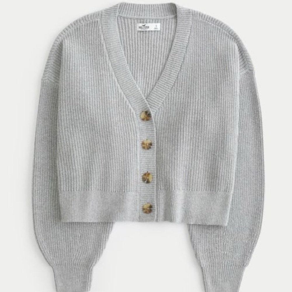 Women's Cropped Button-Up Sweater